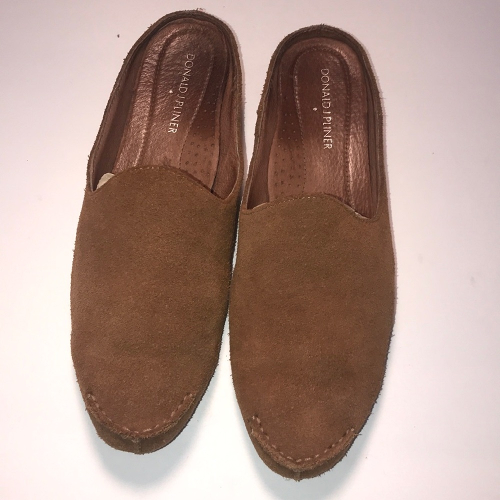Donald PLINER Rust Suede Slides 8.5 Mules